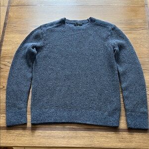 Banana Republic Men's Textured Blue Crewneck Sweater